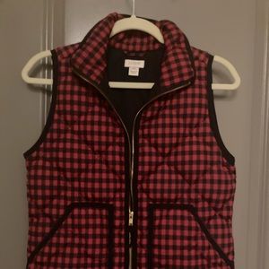 J Crew Buffalo Check Vest